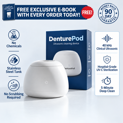 DenturePod™ Ultrasonic Denture Cleaner
