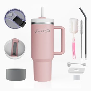 Elystria Stainless Steel Tumbler with Straw